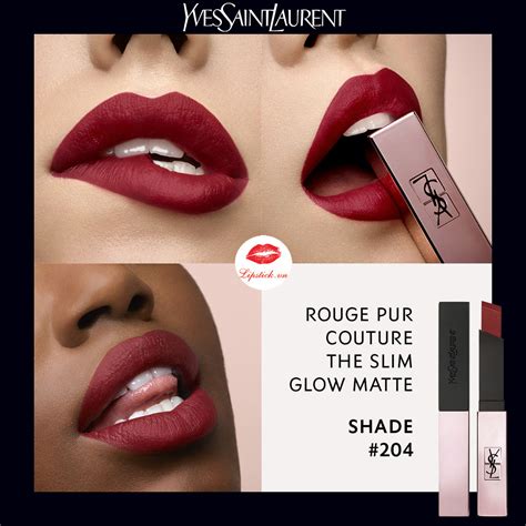 ysl the slim glow matte 204|Rouge Pur Couture The Slim Glow Matte Lipstick 204.